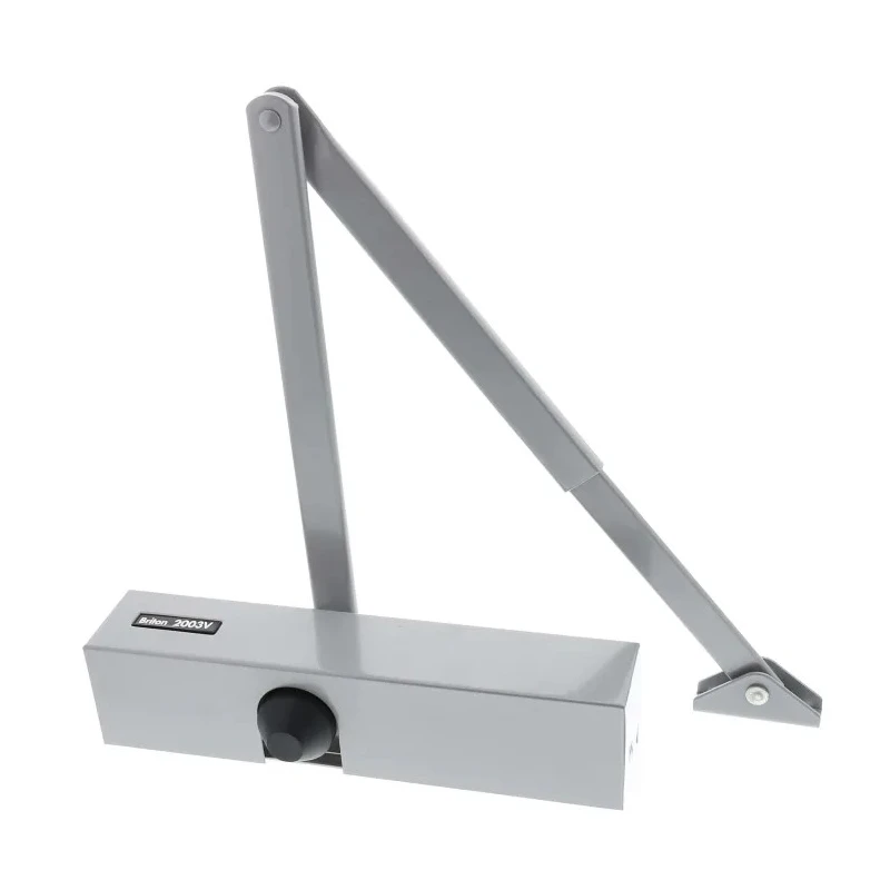 Briton Silver Overhead Adjustable Door Closer , Hold Open, Fire Door Compatible, Maximum Door Width 1.1m 80kg Load 2003V.SES