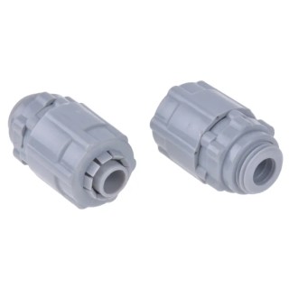RS PRO Conduit Fitting Grey Polyamide 66 10 mm Nominal Size M12 Thread IP55 Rated 429-662