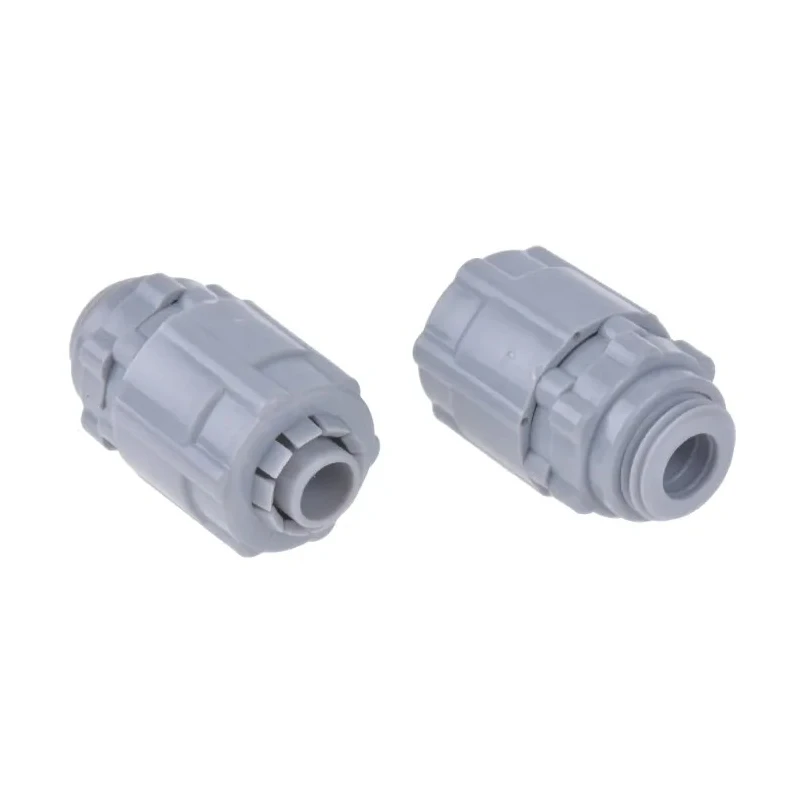 RS PRO Conduit Fitting Grey Polyamide 66 10 mm Nominal Size M12 Thread IP55 Rated 429-662