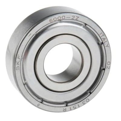 SKF Single Row Deep Groove Ball Bearing 10 mm ID, 26 mm OD, 8 mm Width, Shielded, Steel Balls 6000-2Z
