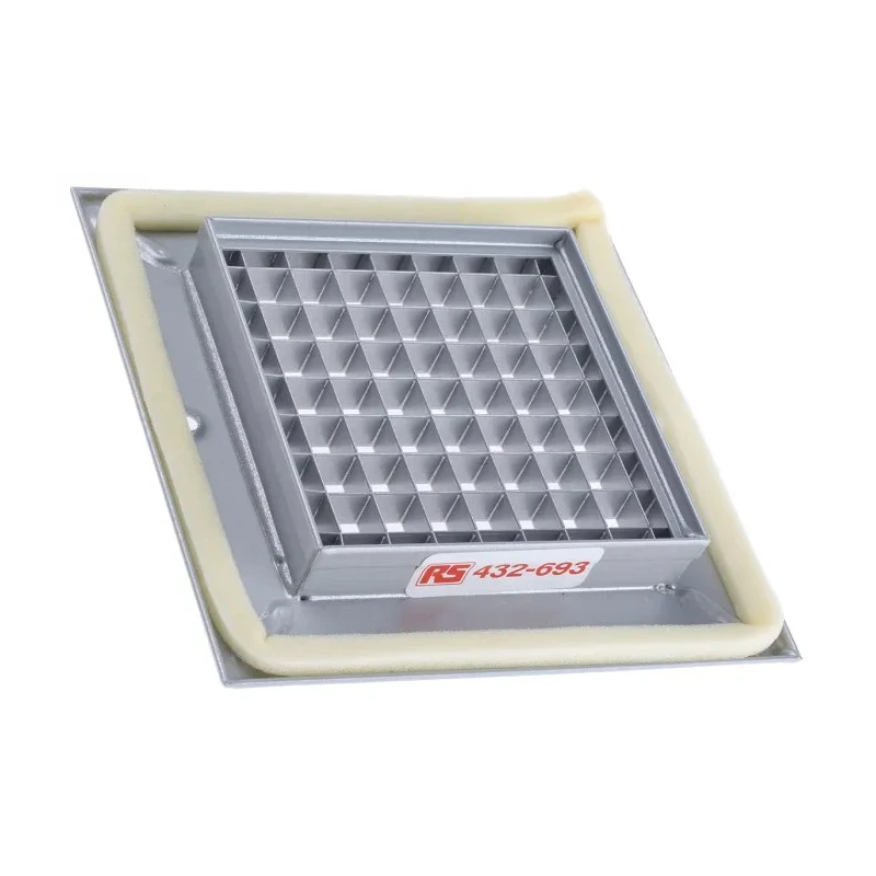 RS PRO Silver Aluminium Grille Eggcrate Slat 125 mm x 125 mm 432-693