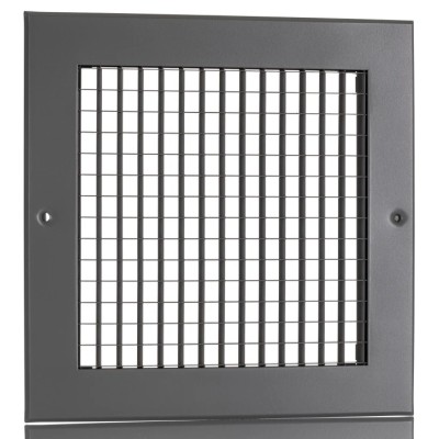 RS PRO Silver Aluminium Grille, Eggcrate Slat, 200mm x 200mm, Flange Width 20mm 432-700