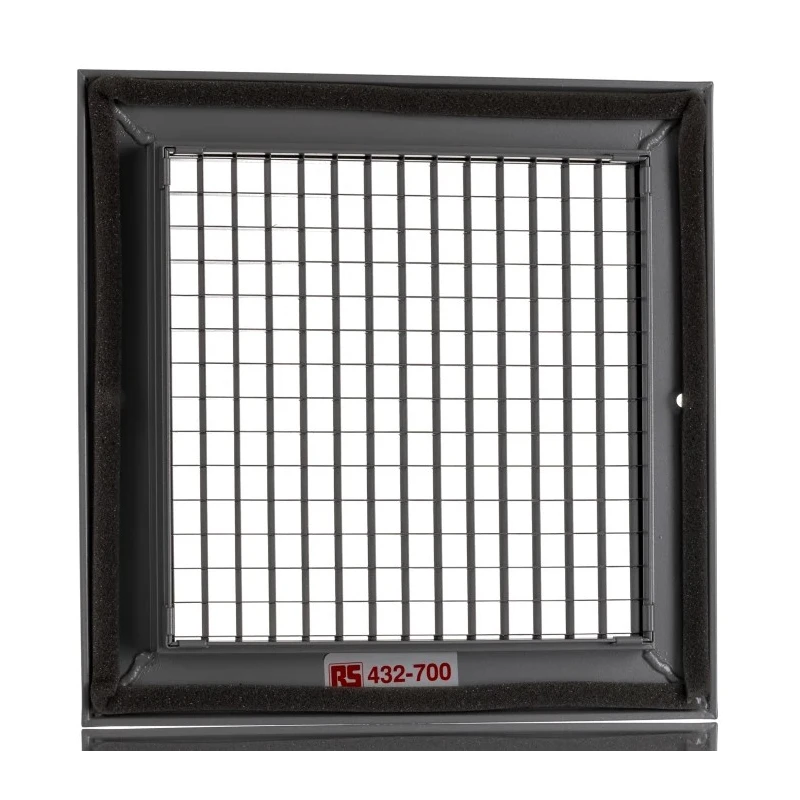 RS PRO Silver Aluminium Grille, Eggcrate Slat, 200mm x 200mm, Flange Width 20mm 432-700