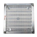 RS PRO Silver Aluminium Louvre Parallel Slat 300 mm, Flange Width 32 mm, Model 432-801