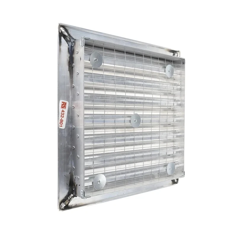 RS PRO Silver Aluminium Louvre Parallel Slat 300 mm, Flange Width 32 mm, Model 432-801