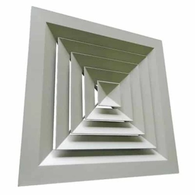 RS PRO White Aluminium Vent Grille Square Face Slat 450 mm, 36.2mm 432-851