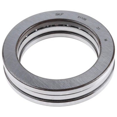 SKF 1 Row Thrust Ball Bearing 45 mm ID, 65 mm OD, 14 mm Width, Sheet Metal Cage, Steel Balls 51109