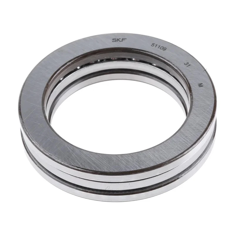 SKF 1 Row Thrust Ball Bearing 45 mm ID, 65 mm OD, 14 mm Width, Sheet Metal Cage, Steel Balls 51109