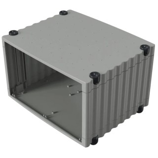 Rose Wavetronic Series Grey Black Aluminium Desktop Enclosure 268mm x 324mm x 193.5mm 077001040