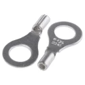 RS PRO Uninsulated Crimp Ring Terminal M6 Stud Size, Red, 22 AWG to 16 AWG Wire Size 433-006