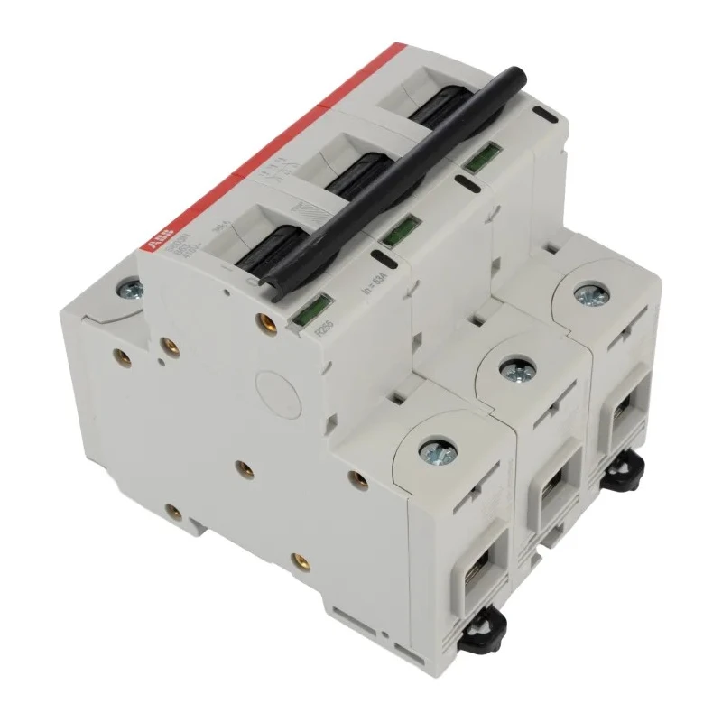 ABB High Performance S800N Miniature Circuit Breaker, 3-Pole, 63A, Type B, 690V AC, 375V DC, 6 kA 2CCS893001R0635 S803N-B63