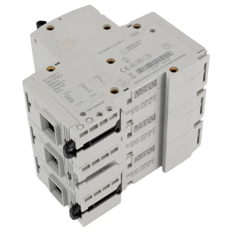 ABB High Performance S800N Miniature Circuit Breaker, 3-Pole, 63A, Type B, 690V AC, 375V DC, 6 kA 2CCS893001R0635 S803N-B63