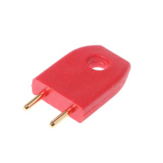 HARWIN D308 Shorting Link Straight Male Red Closed Top 2 Way 1 Row 5.08 mm Pitch D3086-99