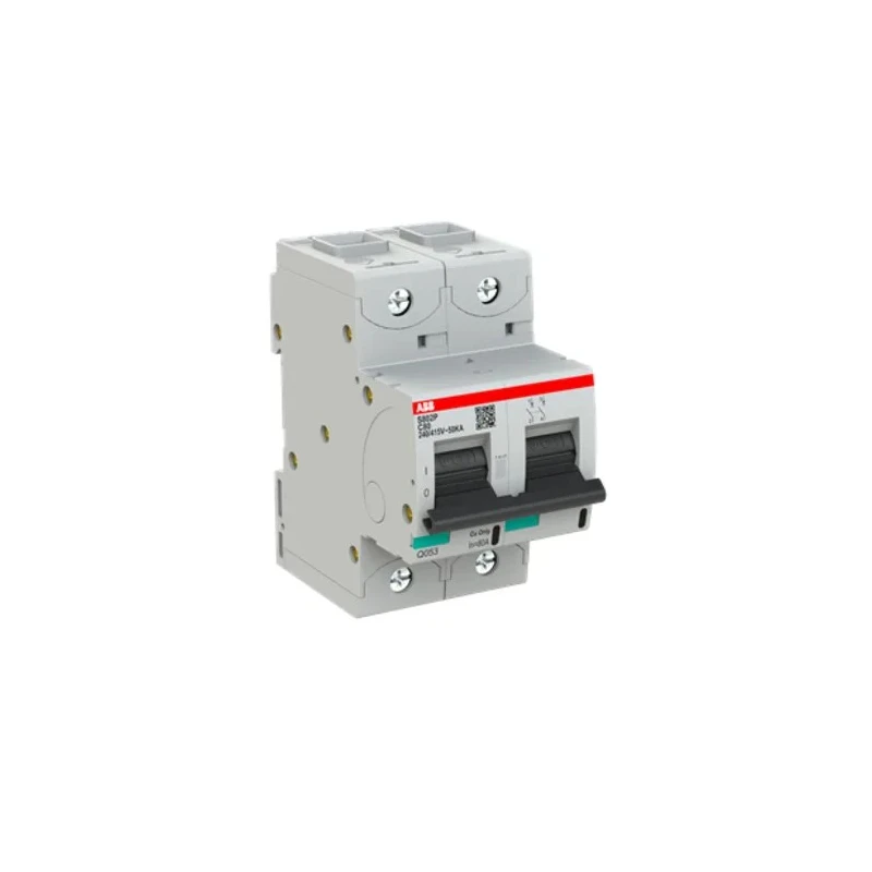ABB High Performance S800N 2-Pole Miniature Circuit Breaker, 80A, Type C, 690V AC, 250V DC, 36kA Breaking 2CCG001229R0001