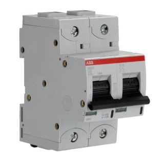 ABB High Performance S800S Miniature Circuit Breaker 2-Pole 63A Type C 690V AC 250V DC 50kA 2CCS862001R0634 S802S-C63