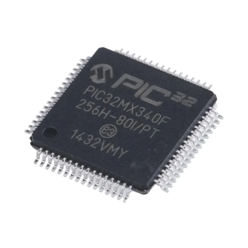 Microchip 32-Bit PIC32MX Microcontroller 80 MHz, 12 kB RAM, 256 kB FLASH, 64-Pin TQFP PIC32MX340F256H-80I/PT