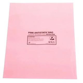 RS PRO Anti-Static Bag Pink Heat Seal 203 mm Width x 152 mm Height 100 Per Pack 287-7874