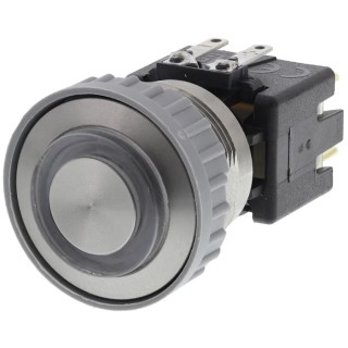Schurter MSM LA 22 Series Illuminated Push Button Switch, Latching, Panel Mount, 22 mm Cutout, DPDT, Green 1241.6834.1122000