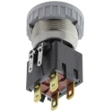 Schurter MSM LA 22 Series Illuminated Push Button Switch, Latching, Panel Mount, 22 mm Cutout, DPDT, Green 1241.6834.1122000