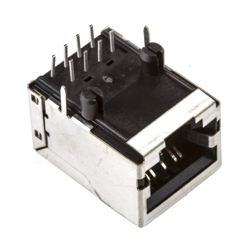 Bel-Stewart SS-71 Series Cat5e Shielded Right Angle Female RJ45 Connector Through Hole 1 Port 8 Way 