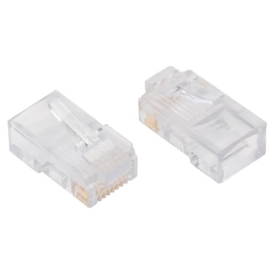 Bel-Stewart RJ45 Modular Jack Connector Male Unshielded Cable Mount Straight 1 Port 8 Way 
