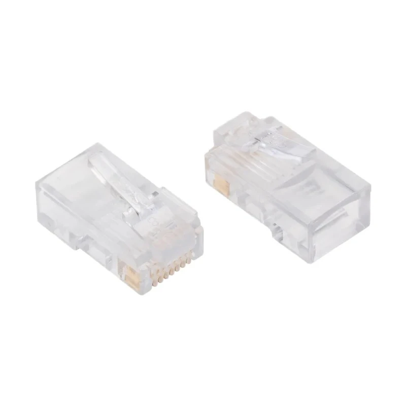 Bel-Stewart RJ45 Modular Jack Connector Male Unshielded Cable Mount Straight 1 Port 8 Way 