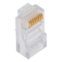 Bel-Stewart RJ45 Modular Jack Connector Male Unshielded Cable Mount Straight 1 Port 8 Way 