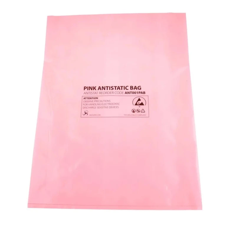 RS PRO Anti-Static Bag Pink Heat Seal 406mm(W) x 305mm, 100 Per Pack 287-7931