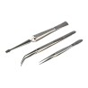 Bernstein Steel ESD Safe Tweezer Set 3 Piece, Anti-Magnetic, Anti-Acid, Solder Adhesion Resistant, Max Temp 1677°C 5-110