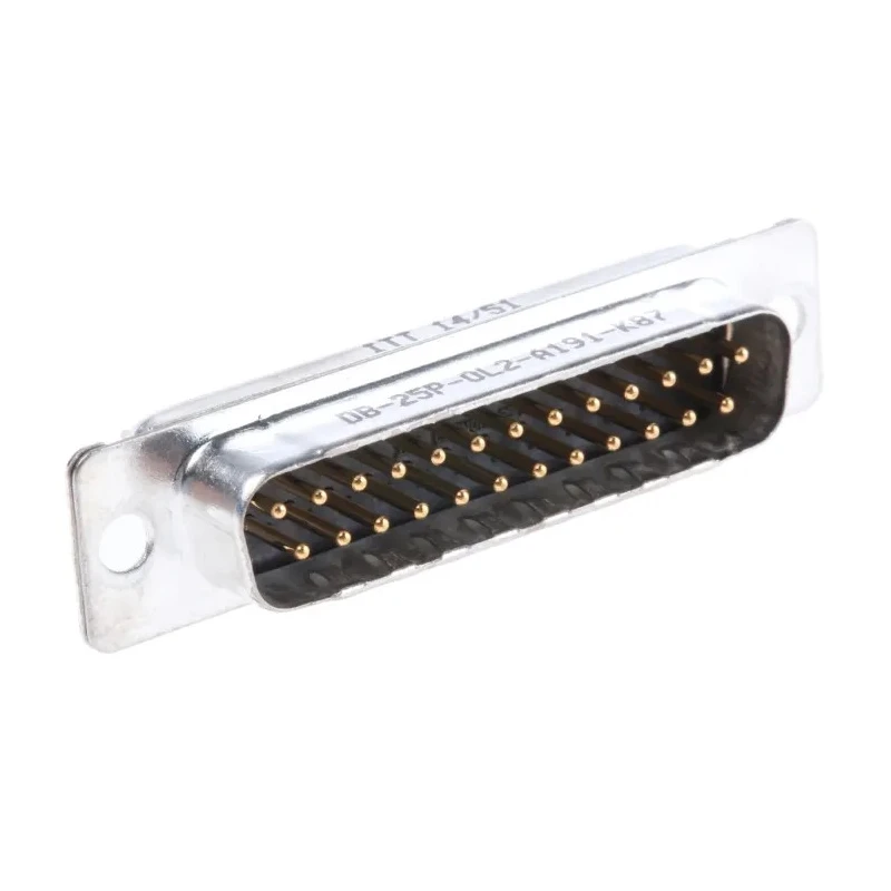 ITT Cannon ORIGINAL D 25 Way Straight Through Hole D-Sub Connector, 5A, Steel Housing, Gold over Nickel Plating 121073-2202 D
