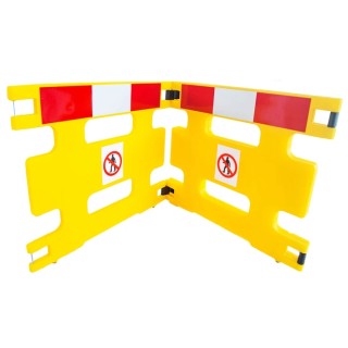 Addgards Yellow Folding Safety Barrier 800mm High x 970mm Wide HG1
