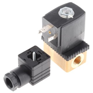 Burkert Brass Body Solenoid Valve 2 Port Normally Closed 110V AC 6.35 mm Orifice 3mm 125303