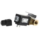 Burkert 0255 Series 2 Port Normally Closed Solenoid Valve, 110V AC, Brass Body, 1/2 in G Thread, 12.7 mm Outlet, Model 089403