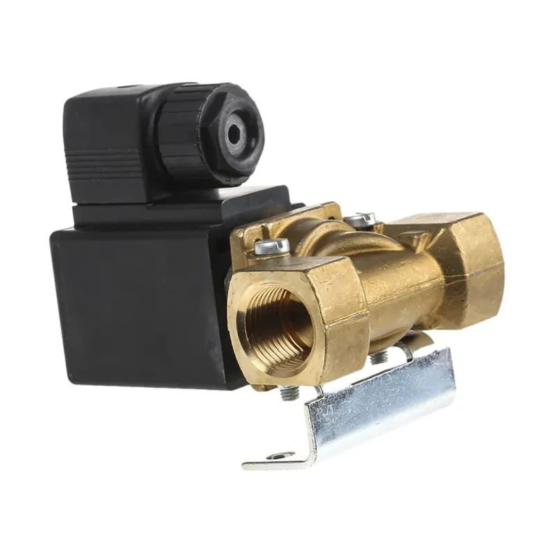 Burkert 0255 Series 2 Port Normally Closed Solenoid Valve, 110V AC, Brass Body, 1/2 in G Thread, 12.7 mm Outlet, Model 089403