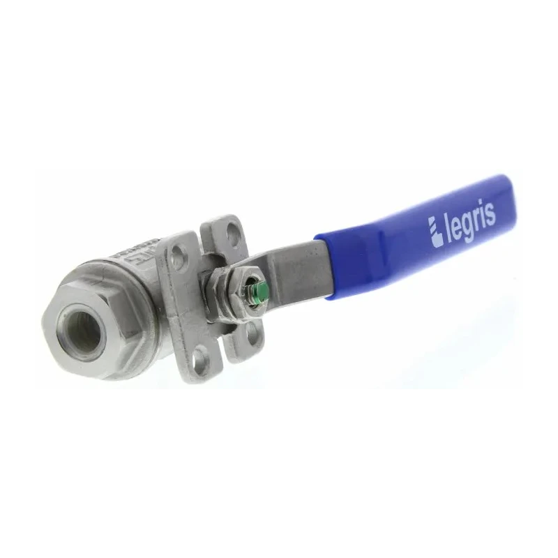 Legris Stainless Steel Threaded BSPP Female 1/4 in Ball Valve with Viton Rubber O-Rings 160°C 4812 10 13