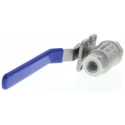 Legris Stainless Steel Threaded BSPP Female 1/4 in Ball Valve with Viton Rubber O-Rings 160°C 4812 10 13