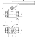 Legris Stainless Steel Threaded BSPP Female 1/4 in Ball Valve with Viton Rubber O-Rings 160°C 4812 10 13