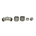 Legris Stainless Steel Pipe Fitting 90° Hexagon Elbow 80 bar Operating Pressure 1802 08 00