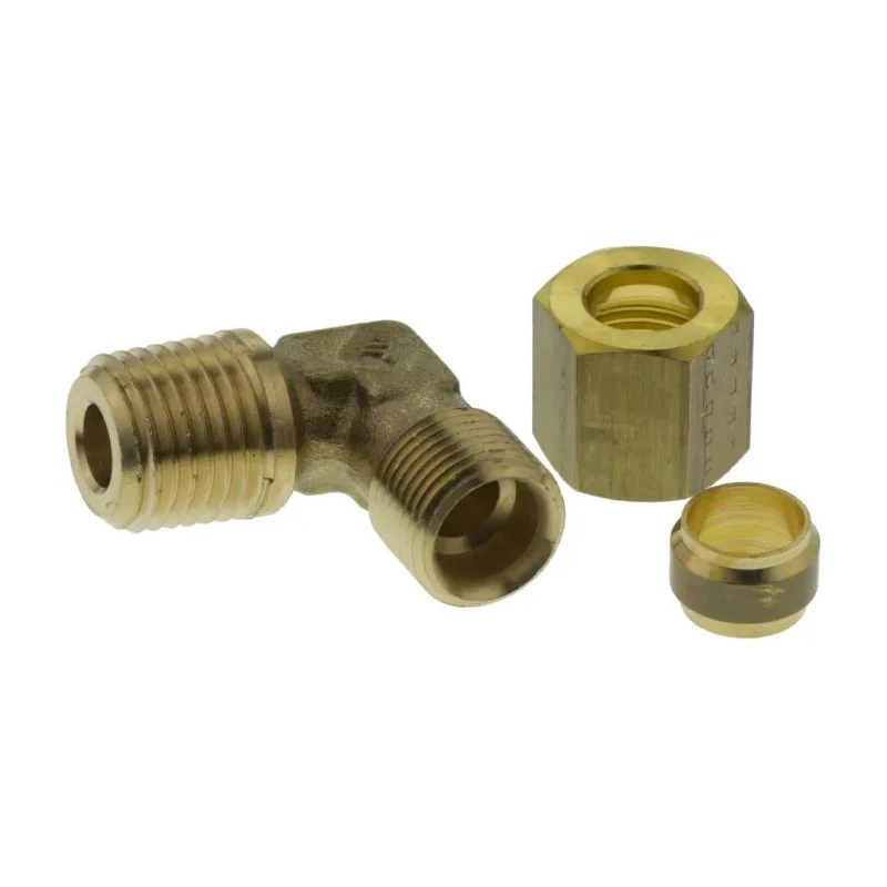 Legris Pneumatic Brass Pipe Fitting Compression Elbow Male BSPT 1/4 in to Female Metric 8 mm 0109 08 13