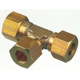 Legris Pneumatic Fitting Brass Pipe Fitting Compression Equal Tee Female Metric 1/2 in to Female 8 mm 0104 08 00
