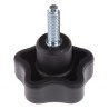 Elesa Black Polypropylene Fibreglass Reinforced Polyamide Based Technopolymer Multiple Lobes Clamping Knob 40 mm Dia 69901