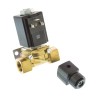 Burkert 2 Port NC Brass Body Solenoid Valve 230V AC, 1/4 in G, 12.7 mm Orifice Diameter 4mm 076551