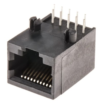 Bel-Stewart SS-64 Series RJ50 Connector Female Through Hole Unshielded Right Angle 1 Port 10 Way RJ50