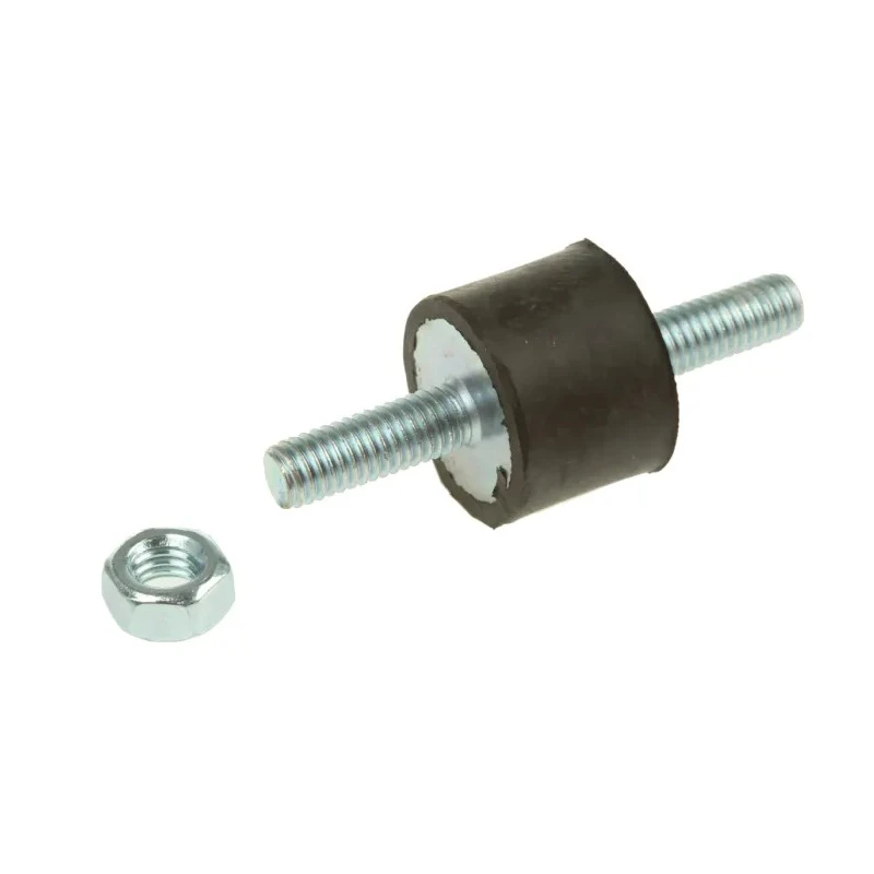 FIBET M6 x 18 mm Anti-Vibration Mount Male to Male Bobbin Natural Rubber 22.5 daN Compression 20 mm OD 51 mm H 2015VV18-45