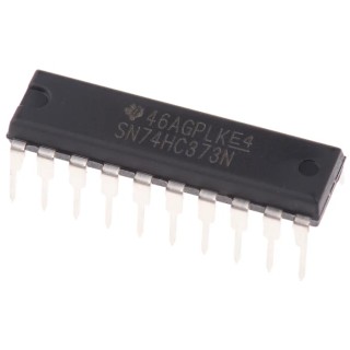 Texas Instruments 8-Bit Transparent D Type Latch, 3 State Output, 20-Pin PDIP SN74HC373N
