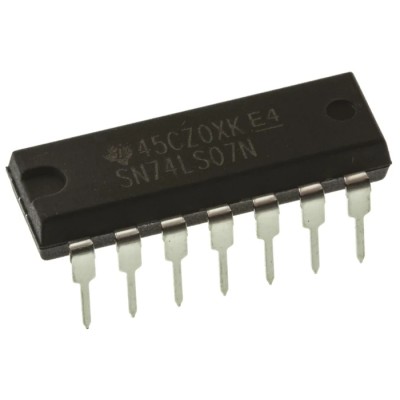 Texas Instruments 6-Channel Buffer & Line Driver Open Collector Non-Inverting 14-Pin PDIP SN74LS07N