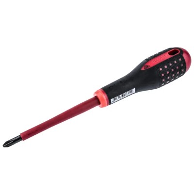 Bahco Standard Philips Screwdriver PH2 Tip 100 mm Blade Insulated VDE 1000V Approved 222mm Overall BE-8620S