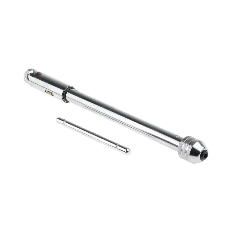 RS PRO Steel Long Ratchet Tap Wrench Chrome Finish 290mm Length Thread Size M5 to M12 444-924