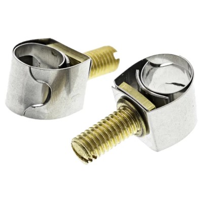 Unex Brass (Bolt), Stainless Steel Slotted Screw Hose Clip 7.4mm to 10mm ID 9937