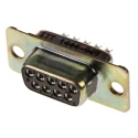 ITT Cannon 9 Way 2.84 mm Pitch Panel Mount D-Sub Connector, Female, Gold Over Nickel Contacts D3HC-MP-M